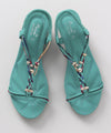 Boho Wedge Sandals - Turquoise