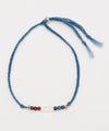 Indigo Dyed Braided Anklet - Garnet - Jan