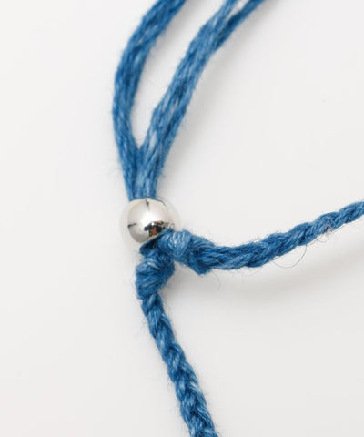 Indigo Dyed Braided Anklet - Turquoise - Dec