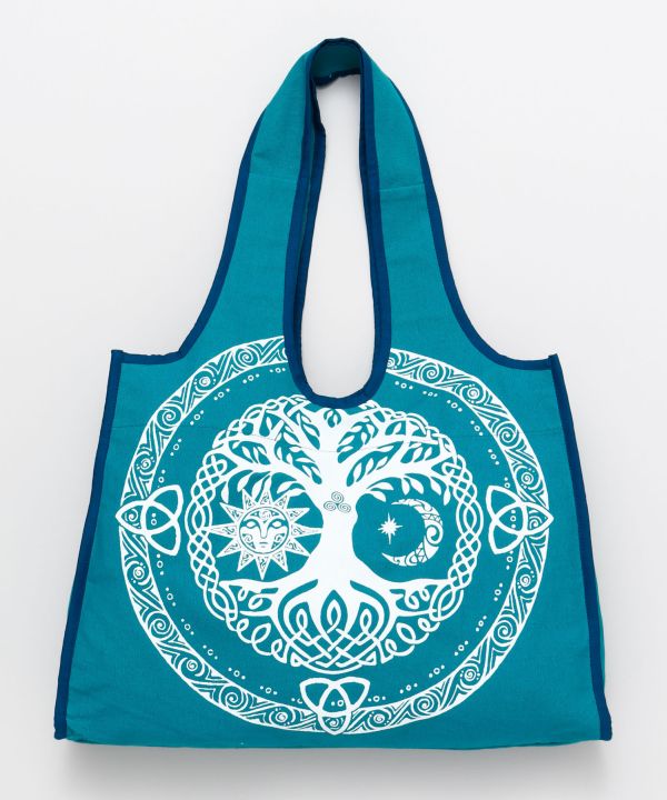 Green Celtic Tree Of Life Purse Tote Bag Handbag For Women