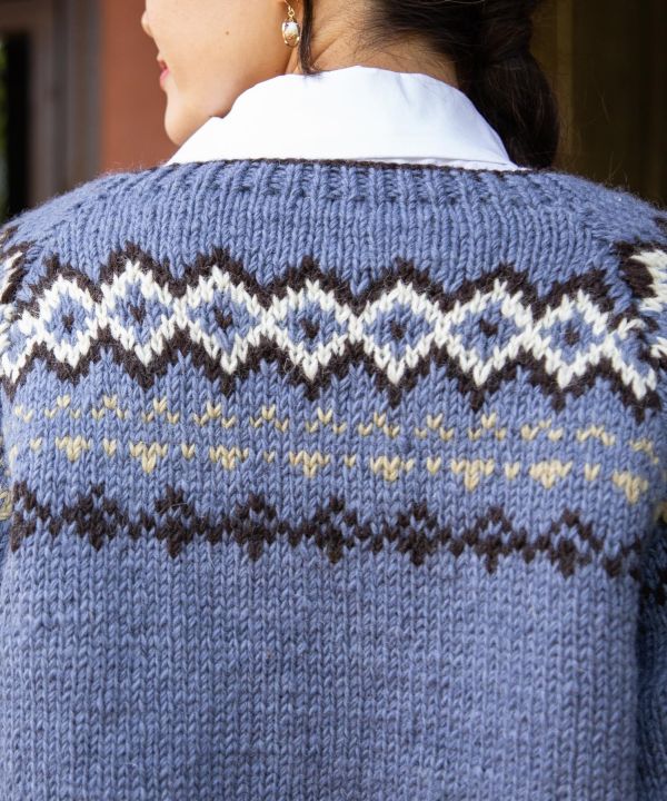 Nordic Pattern Knitted Cardigan