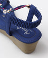 Colorful Fluffy Sandals - NAVY