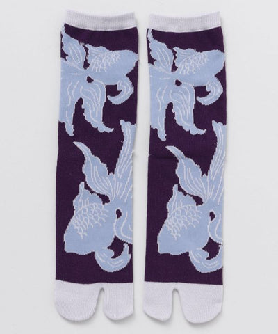 TABI Socks 23-25cm - LT Purple Goldfish