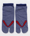 Moss Stitch TABI Socks 23-25cm - Navy HANAO