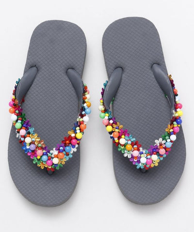 Colorful Sequin Flip Flops