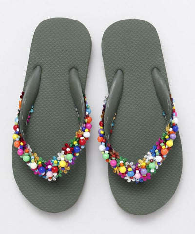 Colorful Sequin Flip Flops