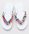 Colorful Sequin Flip Flops