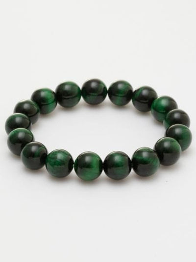 3A Grade 12mm Green Tiger Eye Bracelet