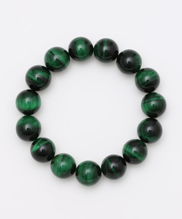 3A Grade 14mm Green Tiger Eye Bracelet