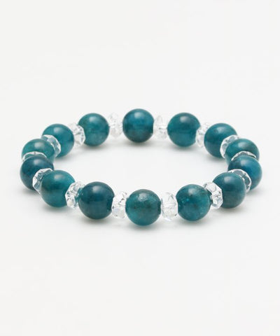 10mm Beaded Apatite Bracelet