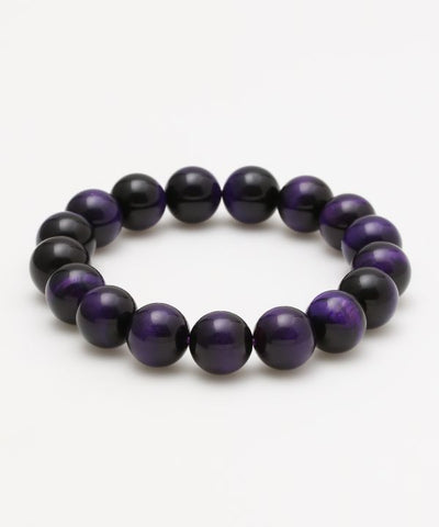 3A Grade 12mm Purple Tiger Eye Bracelet