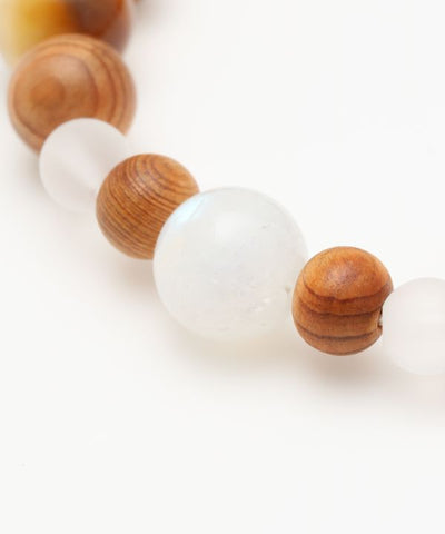 YAKUSUGI, Moonstone, Golden Tiger Eye Bracelet