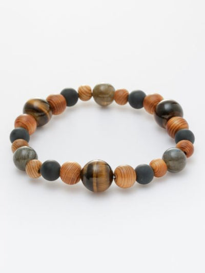 YAKUSUGI Hexagram Tiger Eye Bracelet