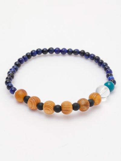 YAKUSUGI x Lapis Tiger Eye Bracelet