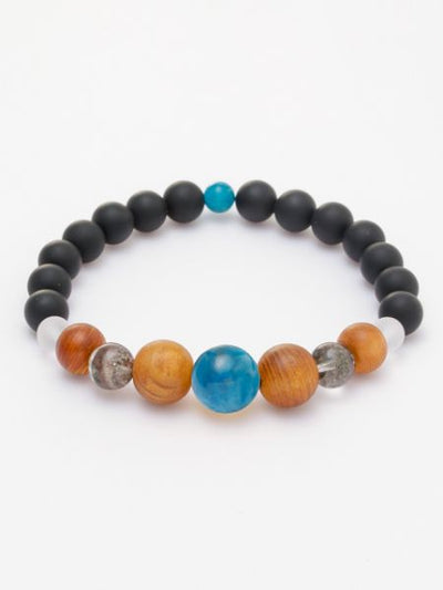 YAKUSUGI Ceder Bracelet - Black Onyx x Apatite