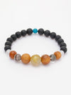 YAKUSUGI, Black Onyx, Rutilated Quartz Bracelet