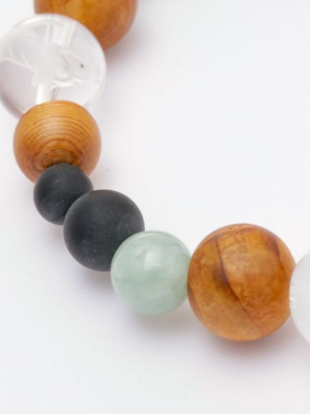 YAKUSUGI, Four Gods Crystal, Jade Bracelet