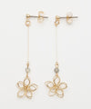 Wirework Flower Long Earrings