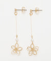 Wirework Flower Long Earrings