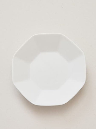 Octagonal Decorative White Plate