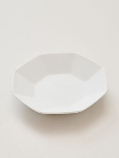 Octagonal Decorative White Plate