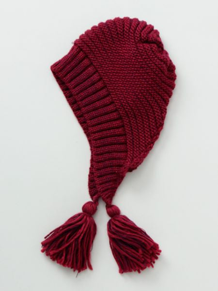 Knitted Beanie with Tassel