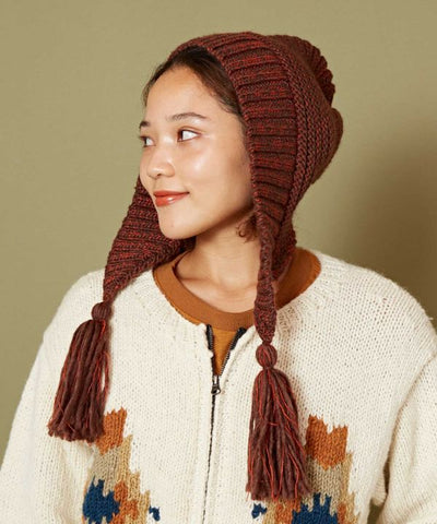 Knitted Beanie with Tassel