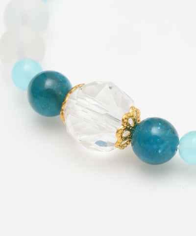 Star Cut Crystal x Apatite Bracelet