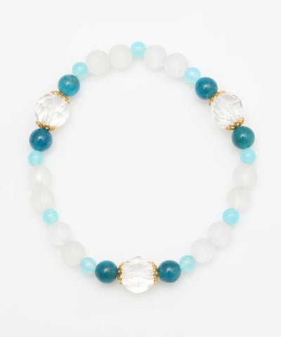 Star Cut Crystal x Apatite Bracelet