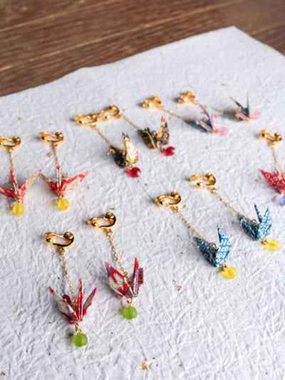 ORIGAMI Crane Earrings - KIKYOU