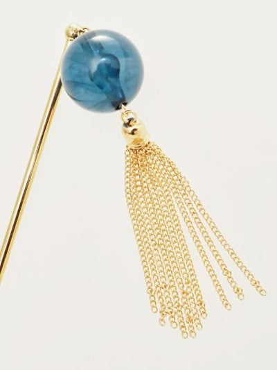 Beaded KANZASHI Hair Stick with Tassel