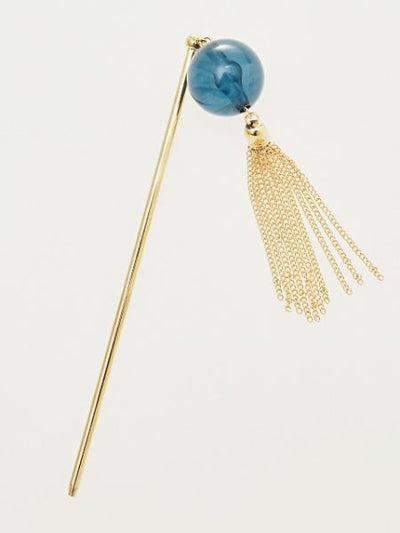 Beaded KANZASHI Hair Stick with Tassel