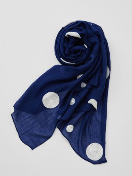 Dot Embroidery Scarf