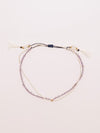 Birthstone Silk Braid Anklet- FEB