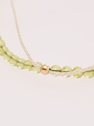 Birthstone Silk Braid Anklet- AUG