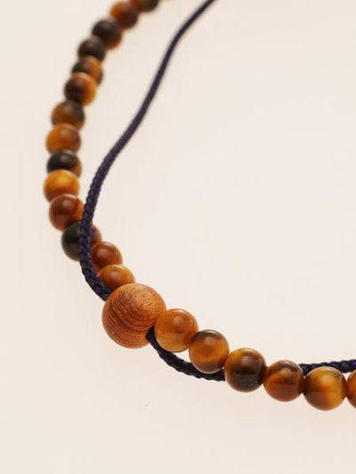 Silk Code Braided Anklet with Tiger Eye