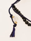 Silk Code Braided Anklet with Blue Tiger Eye