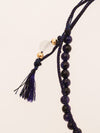 Silk String KUMIHIMO Braid Anklet Purple Tiger Eye