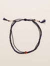 Silk String KUMIHIMO Braid Anklet Lapis Tiger Eye