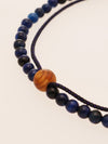 Silk String KUMIHIMO Braid Anklet Lapis Tiger Eye