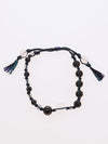 ASA Pattern Engraved Crystal x Blue Tiger Eye Bracelet