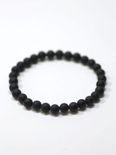 6mm Frosty Black Onyx Eye Bracelet