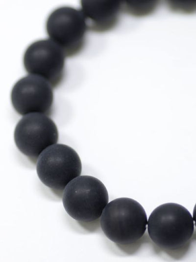 10mm Frosty Black Onyx Bracelet