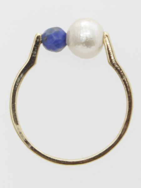 Cotton Pearl x Gemstone Ring