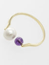 Cotton Pearl x Gemstone Ring