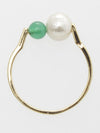 Cotton Pearl x Gemstone Ring