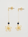 Wirework Flower Long Earrings