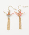 Flying ORIGAMI Crane Earrings