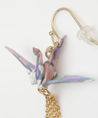 Flying ORIGAMI Crane Earrings