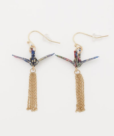 Flying ORIGAMI Crane Earrings